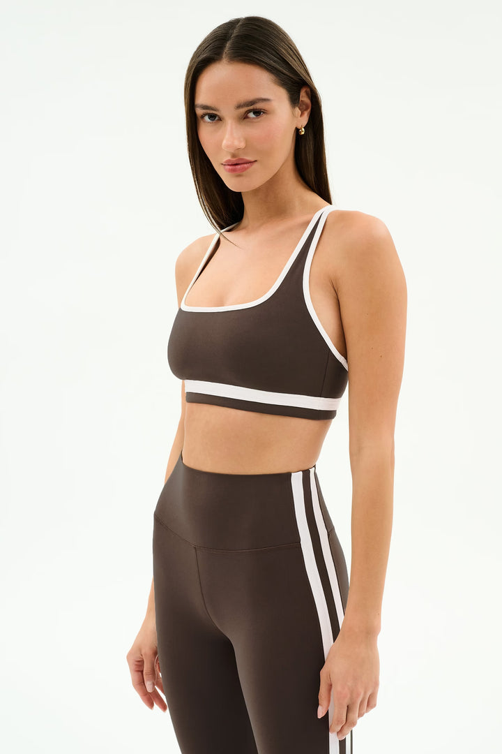 Bianca Rigor Bra - Dark Chocolate/White
