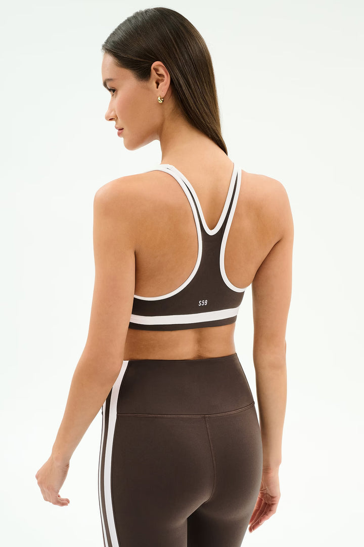 Bianca Rigor Bra - Dark Chocolate/White