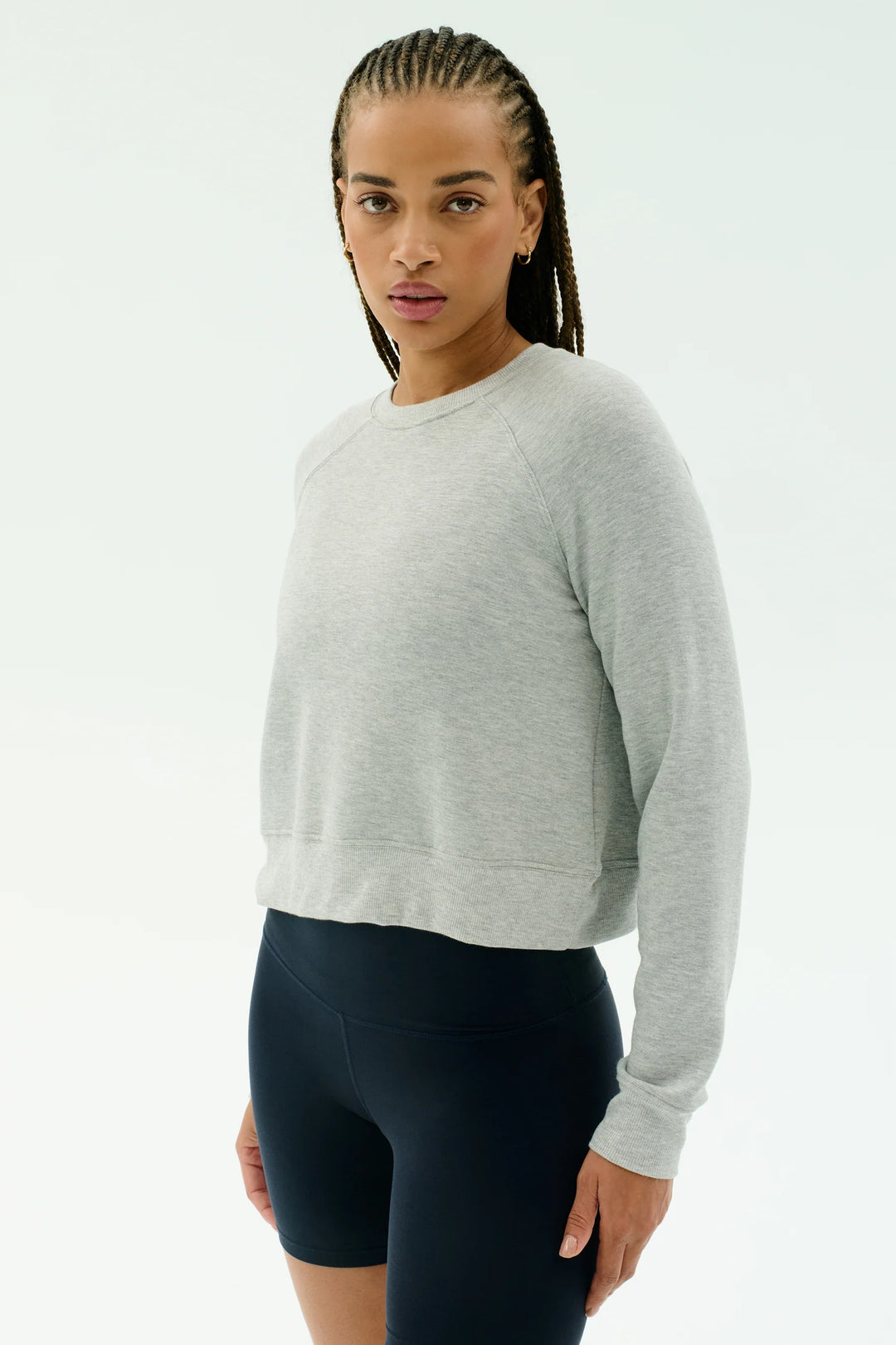 Brooks Fleece Long Sleeve Sweatshirt - Heather Grey