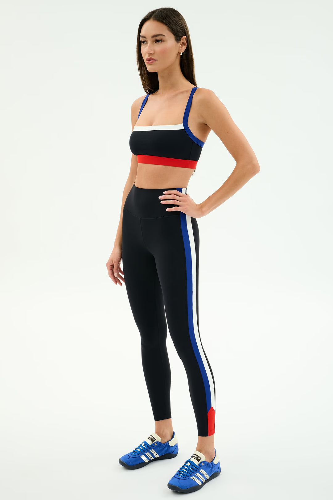 Monah High Waist Rigor Legging 7/8 - Black/Cobalt