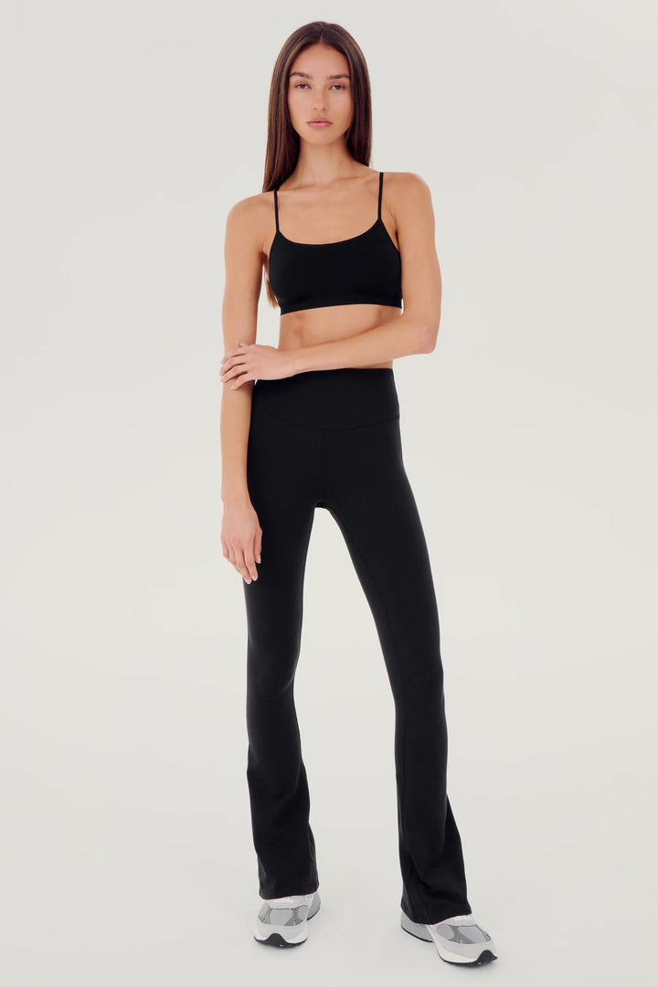 Raquel High Waist Supplex Flare Legging 30" - Black