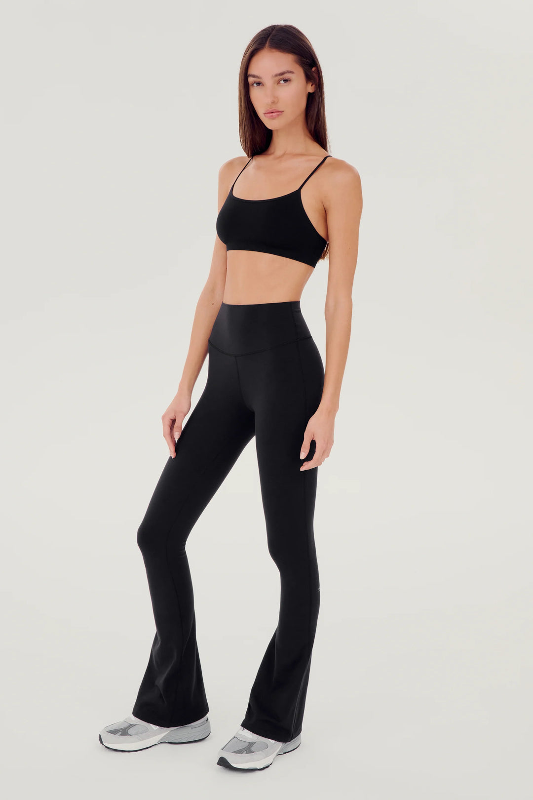 Raquel High Waist Supplex Flare Legging 30" - Black