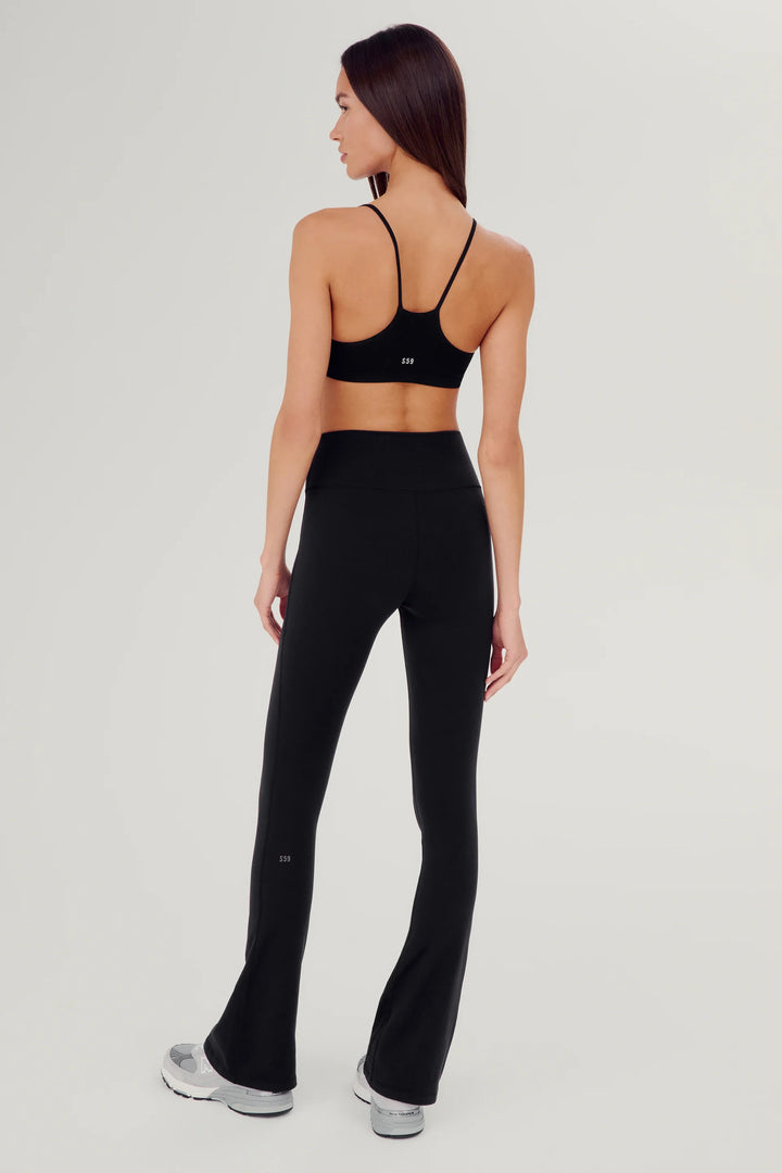 Raquel High Waist Supplex Flare Legging 30" - Black