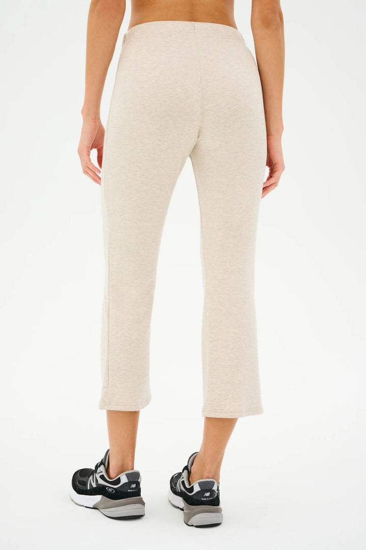 Brooks Fleece Cropped Flare - Heather Oatmeal