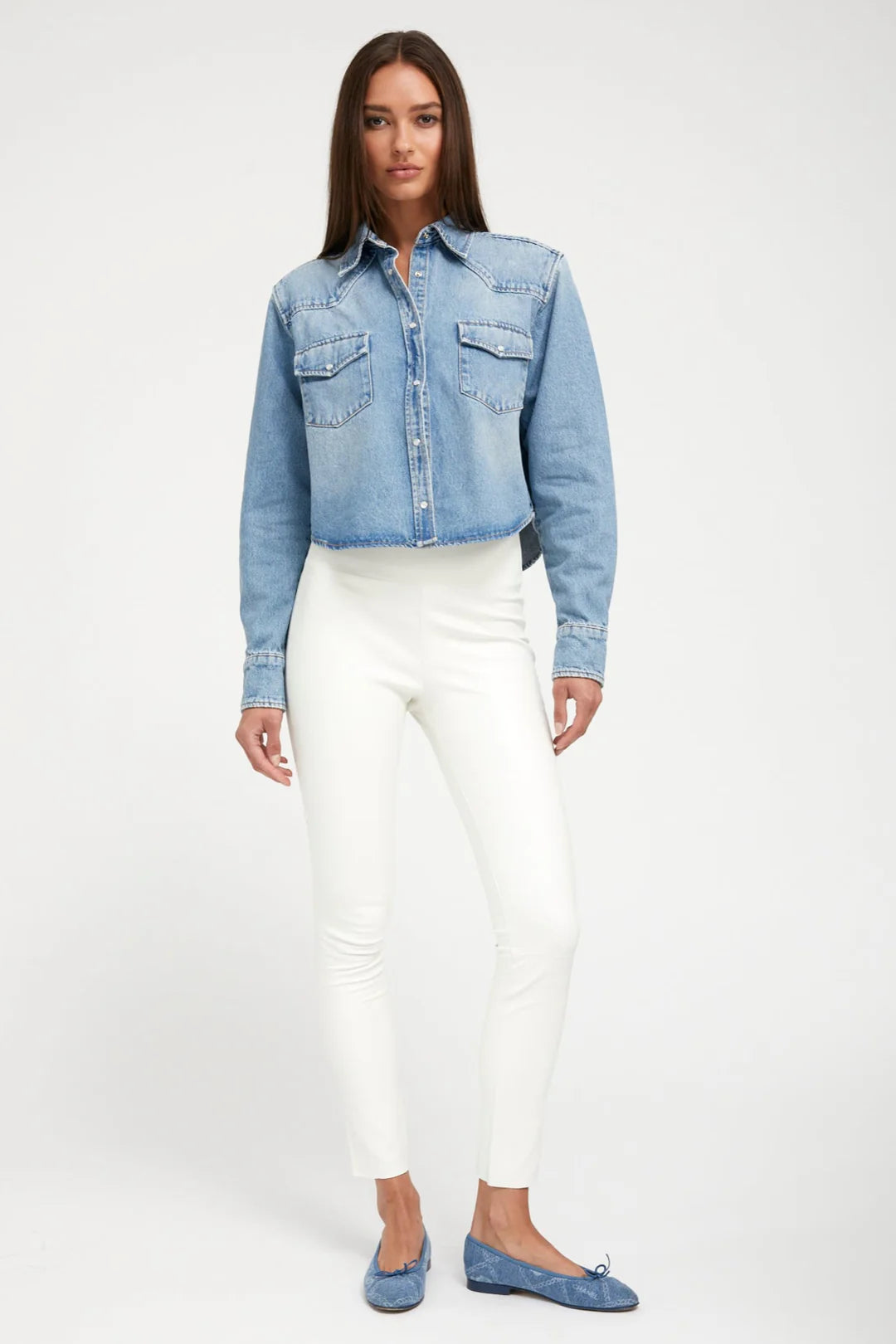 Cropped Western Button Down - Paradis Denim