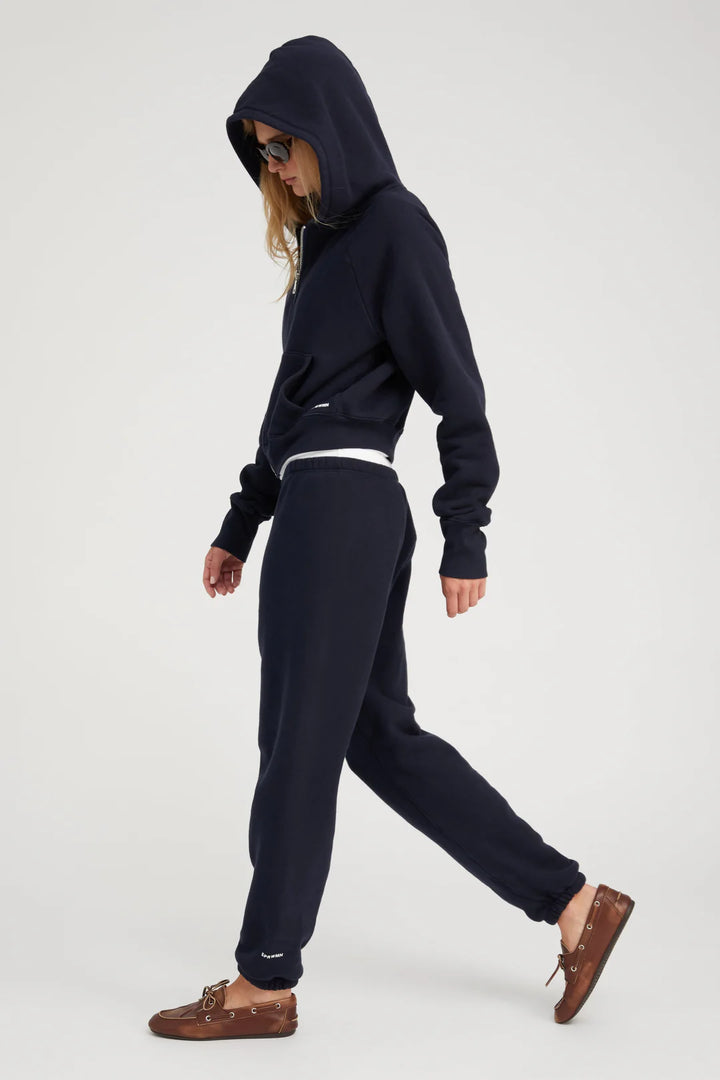 Cotton Mini Logo Sweatpants - Navy
