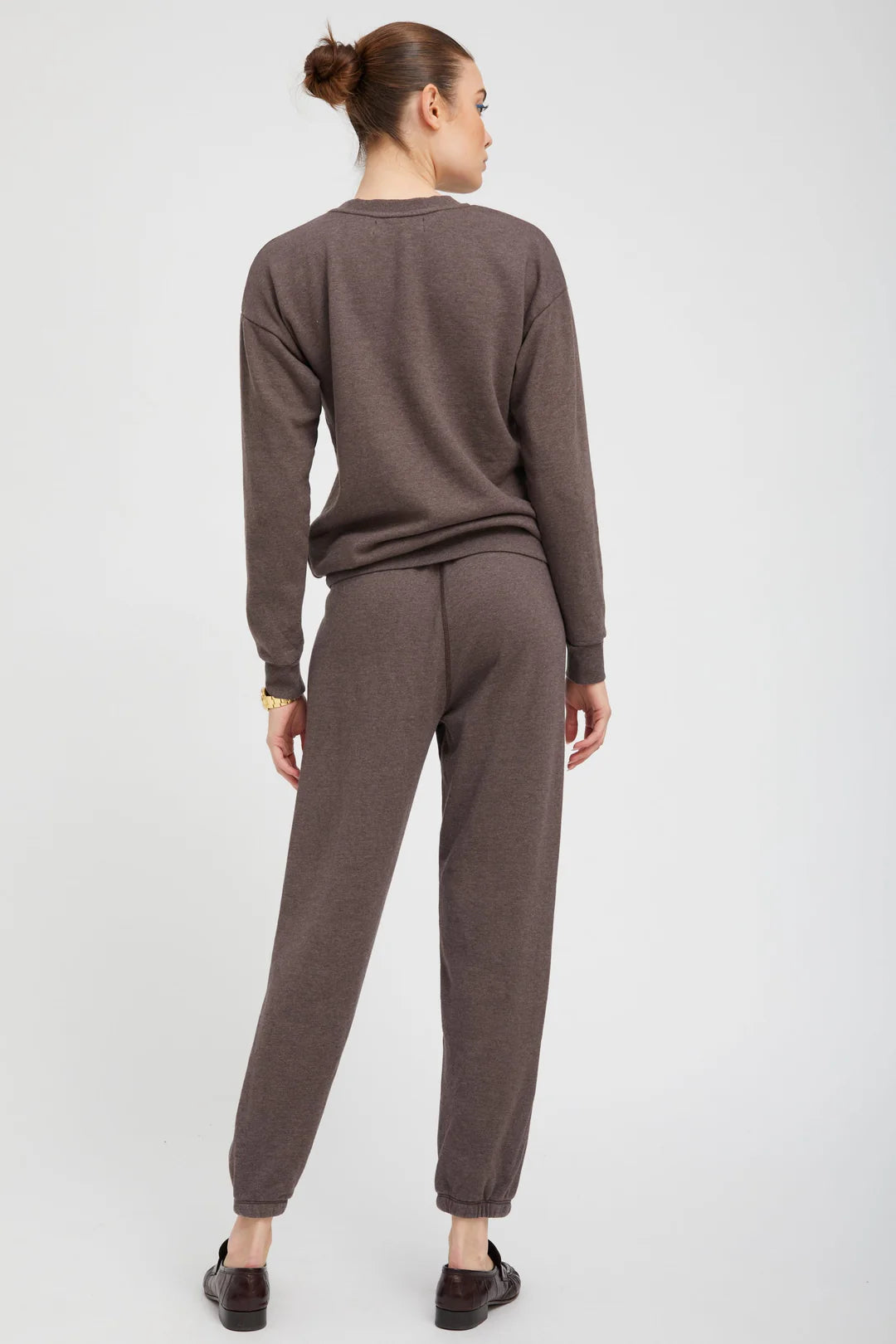 Heart Sweatpant - Heathered Brown