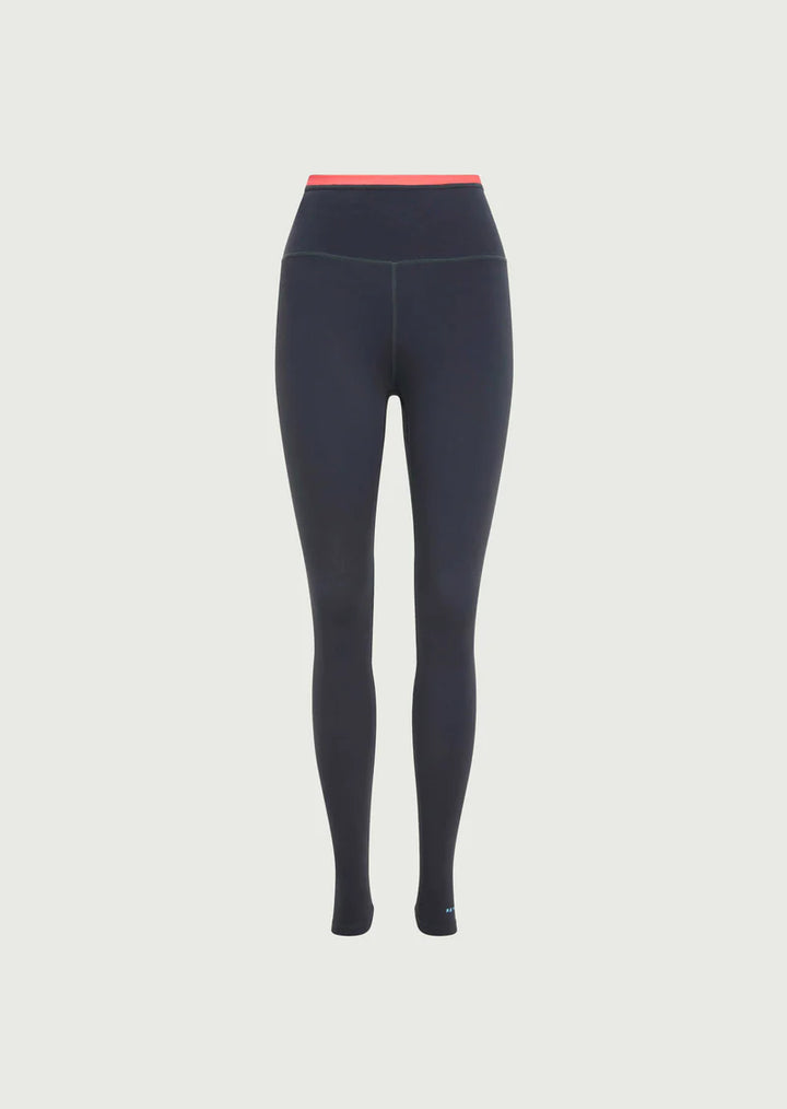 Vita Full Length Legging - Marine Blue/Poppy Red