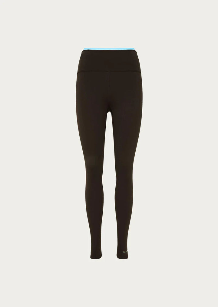 Vita Full Length Legging - Coffee/Bright Blue