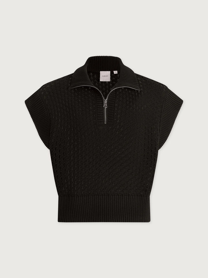 Gaines Half Zip Knit - Black