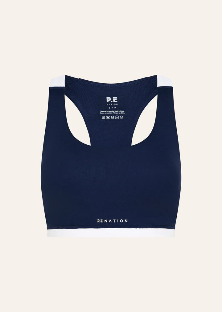 Highgate Sports Bra - Navy/Optic White
