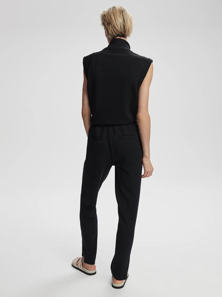 Loretta Half-Zip Sleeveless Sweat - Black