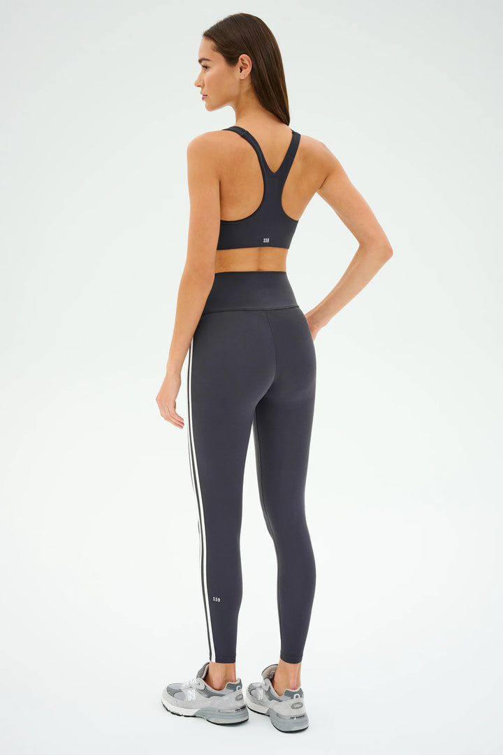 Ella High Waist Airweight 7/8 Legging - Graphite/White