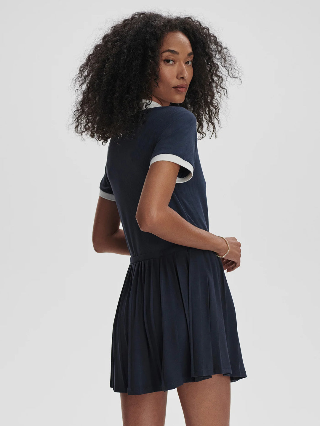 Paloma Court Dress 3.0 - Blue Nights/White