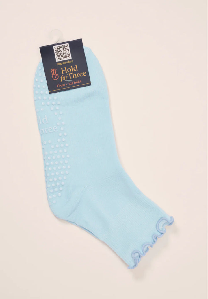 Cotton Candy Grip Socks - Baby Blue