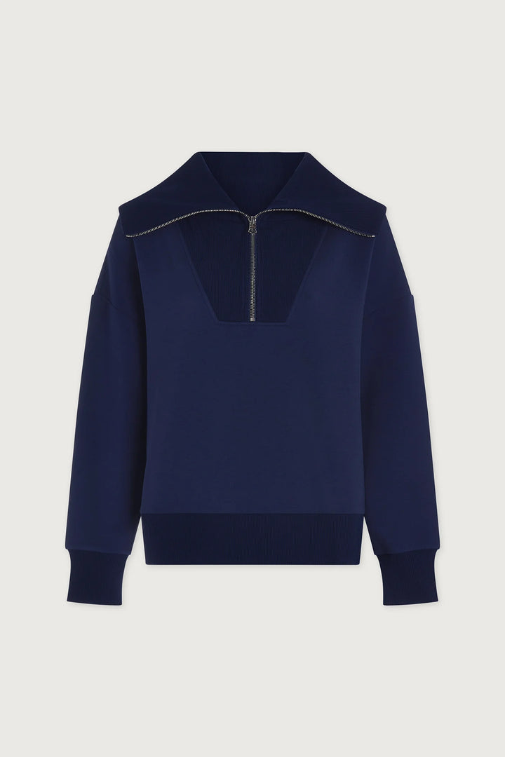 Catherine Half Zip Sweat - Navy