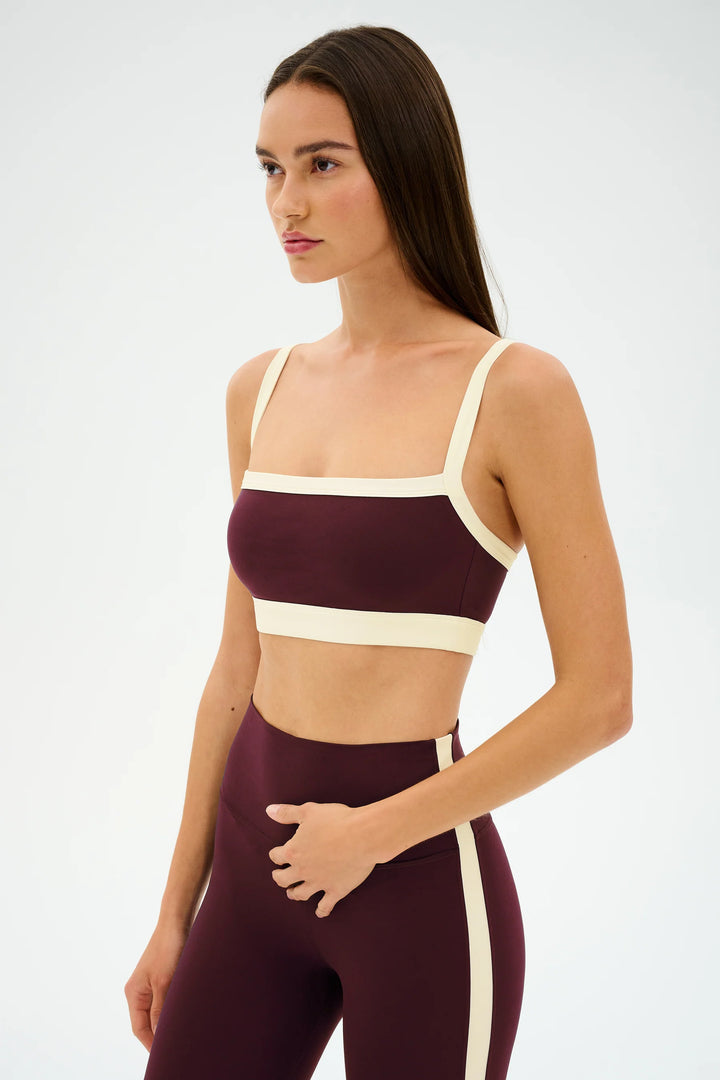Monah Rigor Bra - Dark Cherry/Creme
