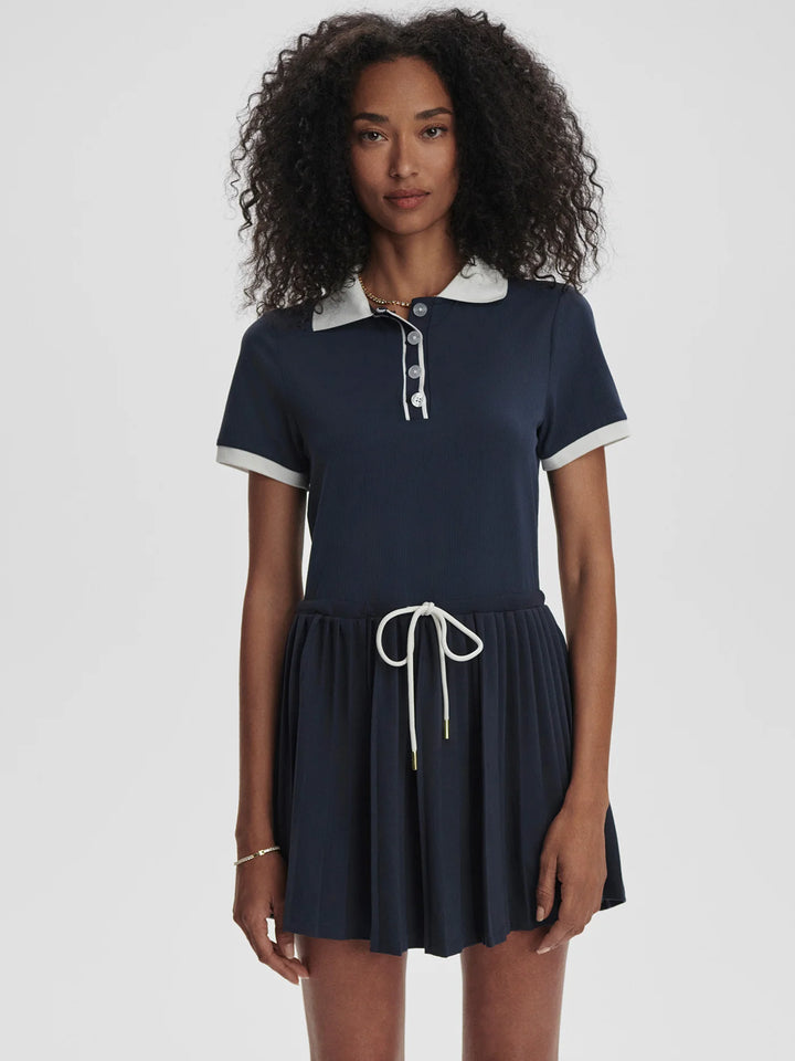 Paloma Court Dress 3.0 - Blue Nights/White
