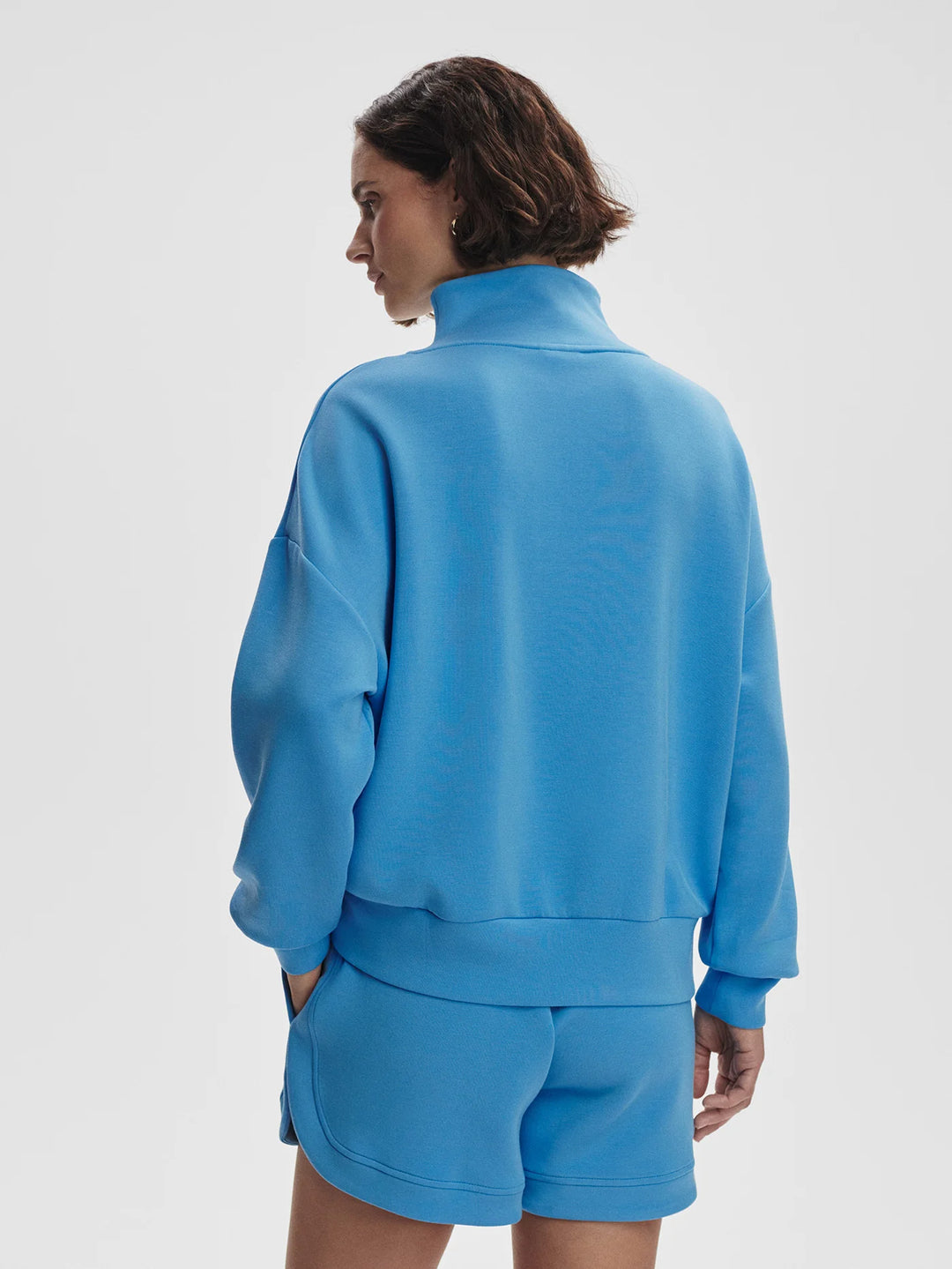 Hawley Half Zip Sweat - Azure Blue