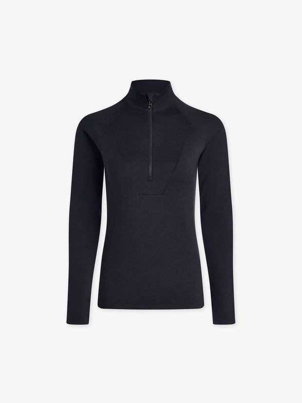 Always Warm Half-Zip Base Layer Top - Black Marl