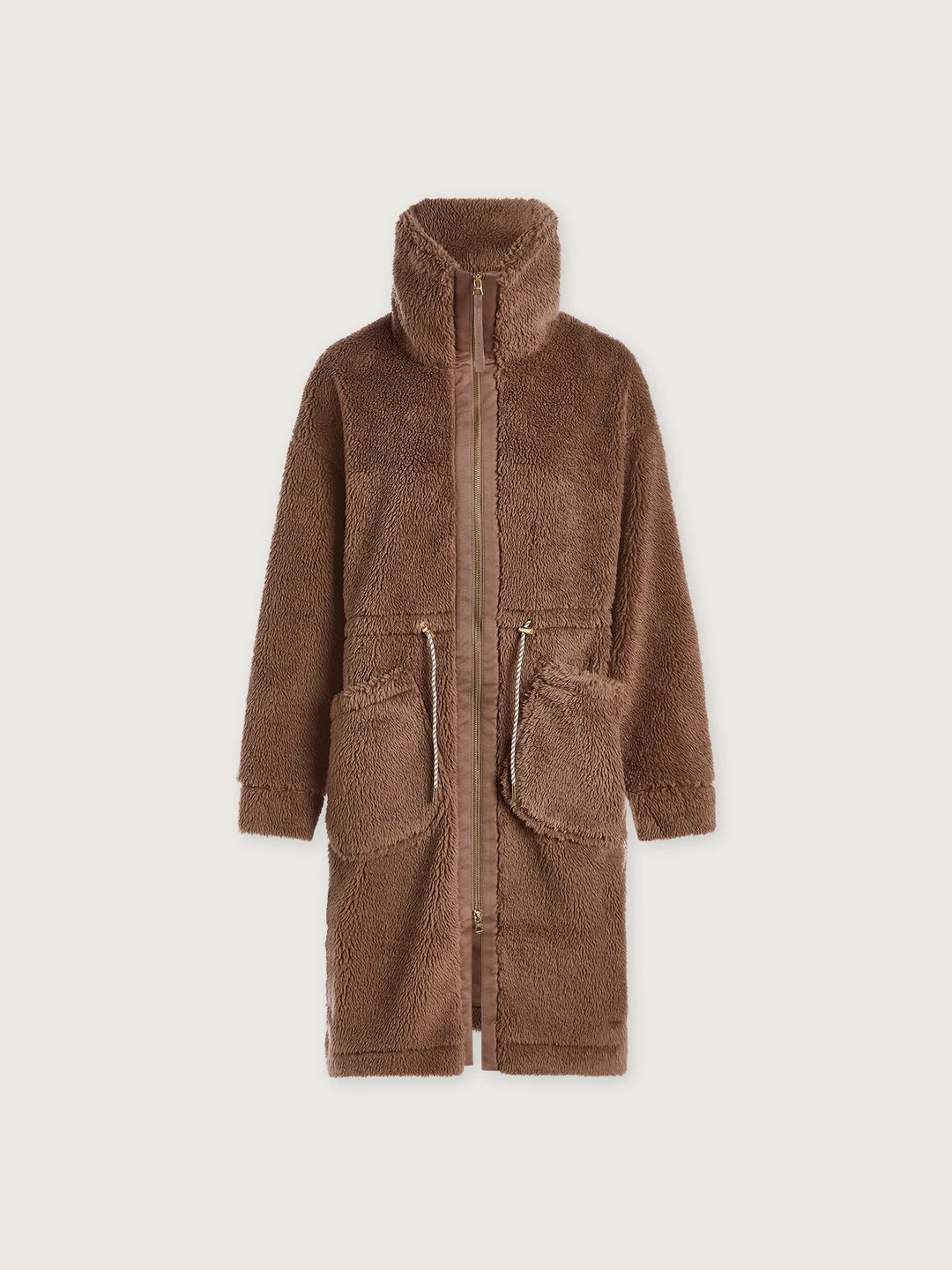 Logan Sherpa Coat - Ash Taupe