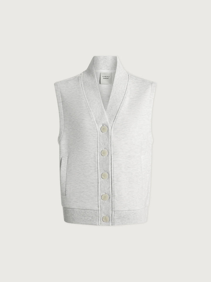 Vicky Button Gilet - Ivory Marl