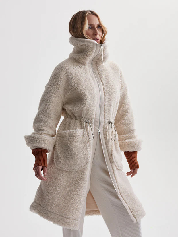 Logan Sherpa Coat - Sandshell