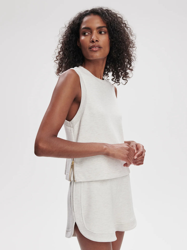 Shea Crop Tank - Ivory Marl