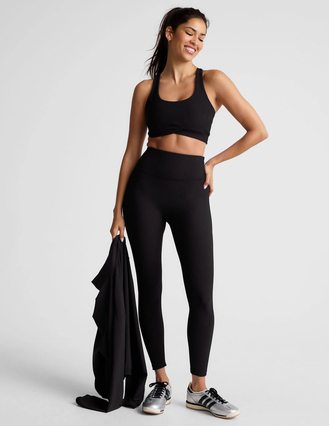 Impulse Ribbed Legging - Black Onyx