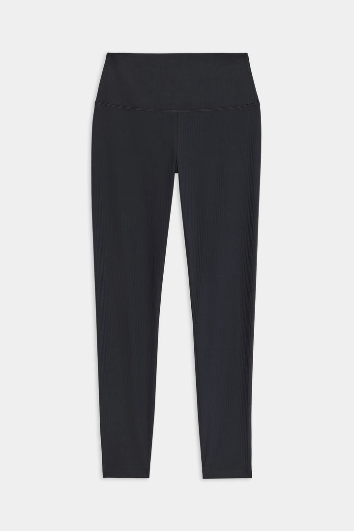 Airweight Rib High Waist 7/8 Legging - Black