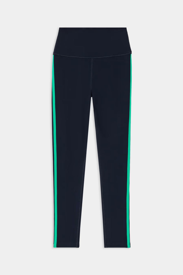 Amber Airweight High Waist 7/8 Legging - Indigo/Spearmint