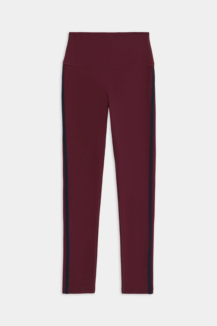 Amber Airweight High Waist 7/8 Legging - Dark Cherry/Indigo