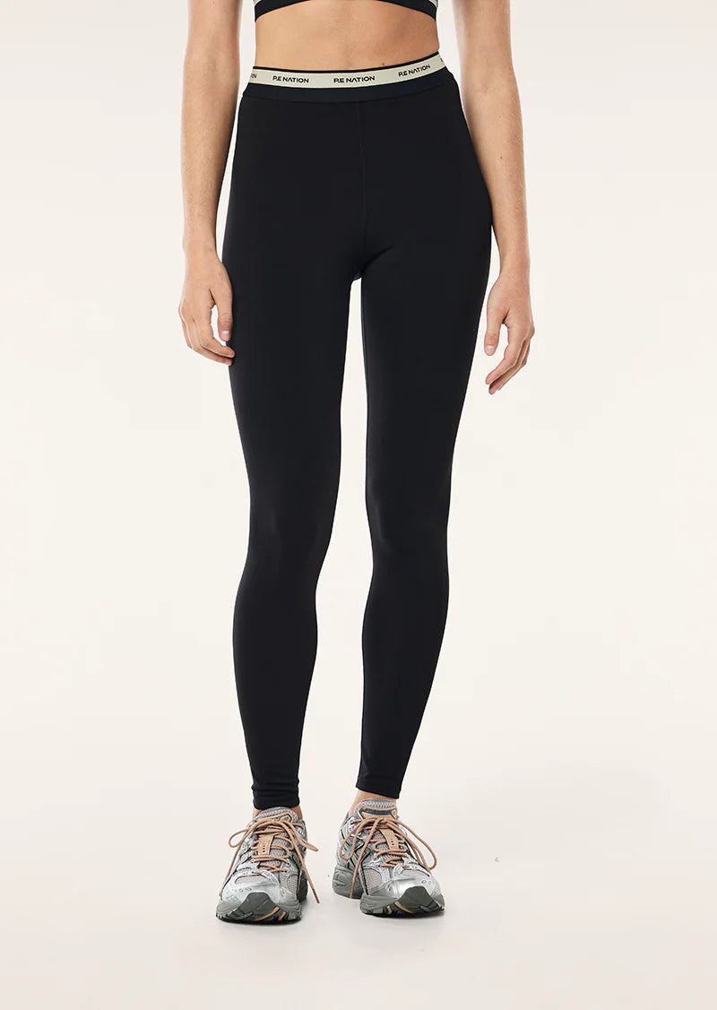 Avant Full Length Legging - Black/Biscuit