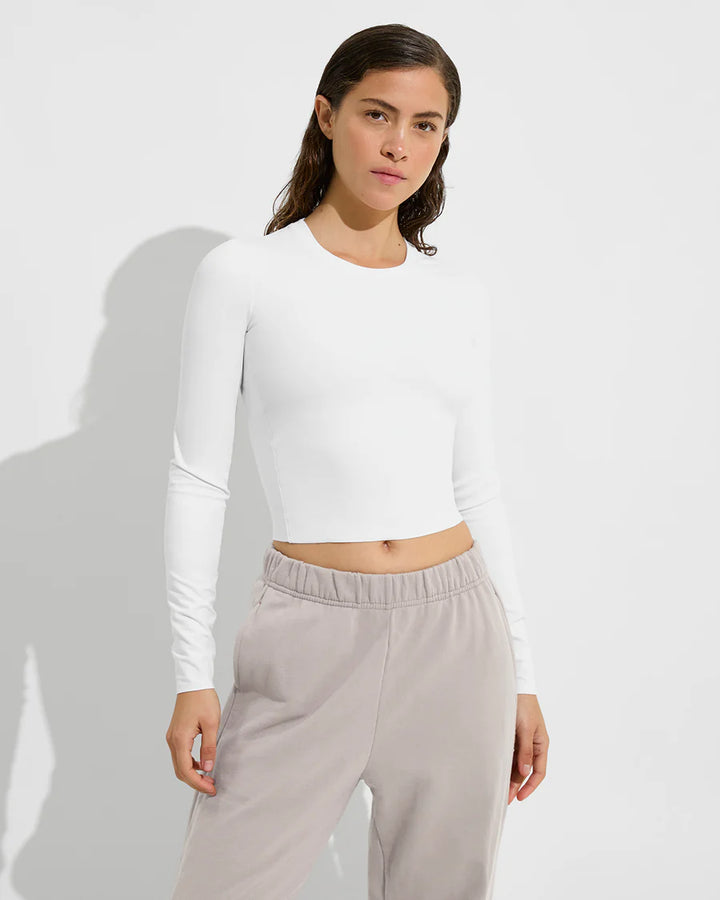 Super Moves LS Tee - Coconut (White)