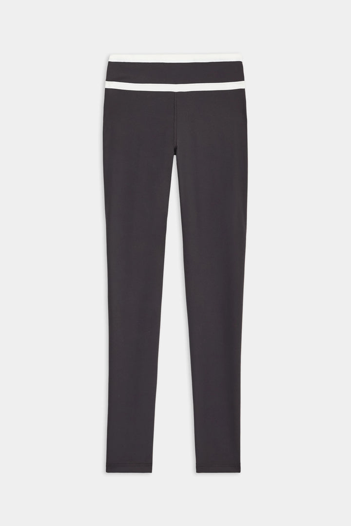 Mason High Waist Rigor Full Length 28" Legging - Graphite/White
