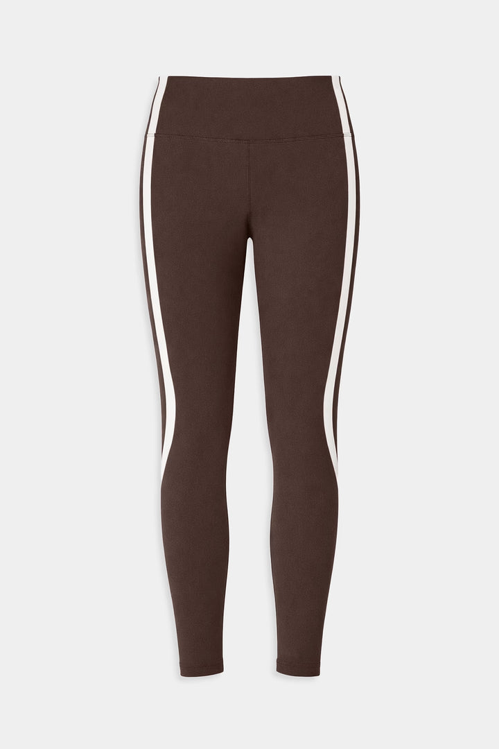 Bianca High Waist Rigor 7/8 Legging - Dark Chocolate/White