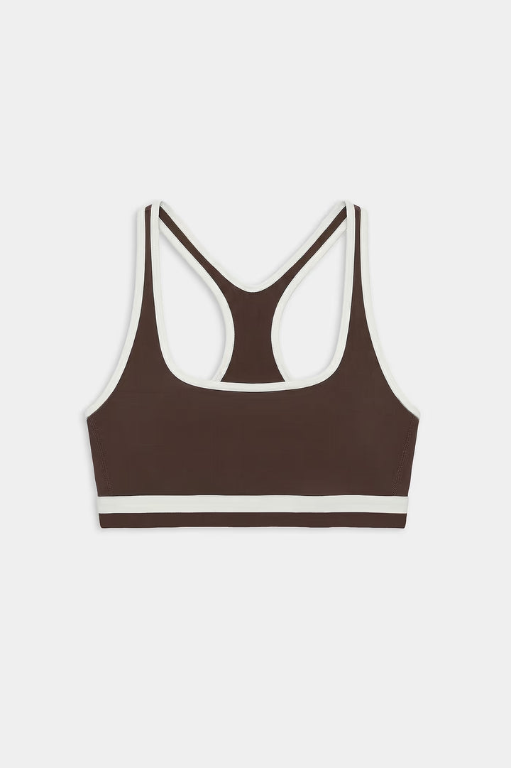 Bianca Rigor Bra - Dark Chocolate/White