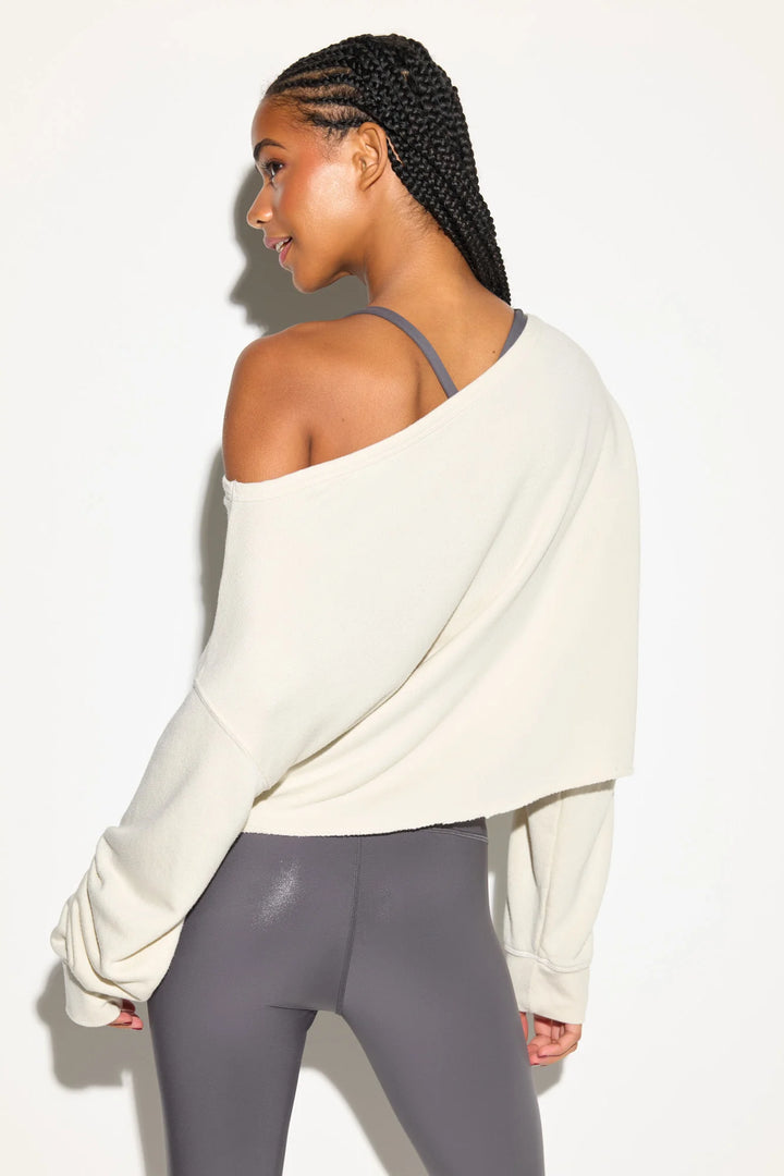 Bella Off Shoulder Sweatshirt - Canvas