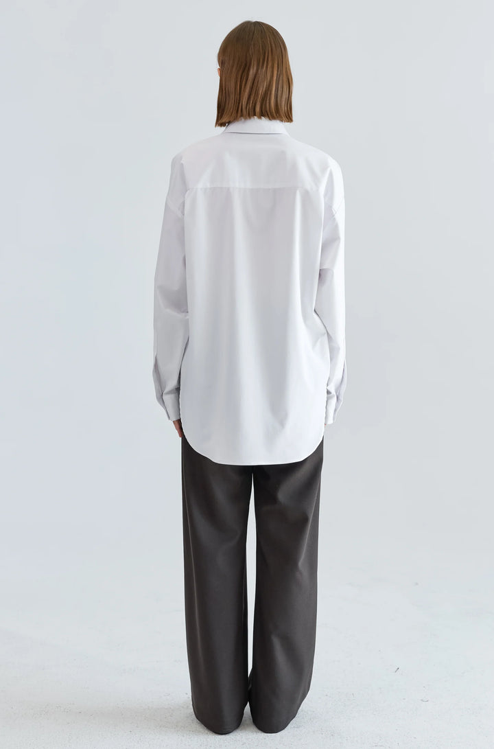 Oversized Cotton Shirt - White