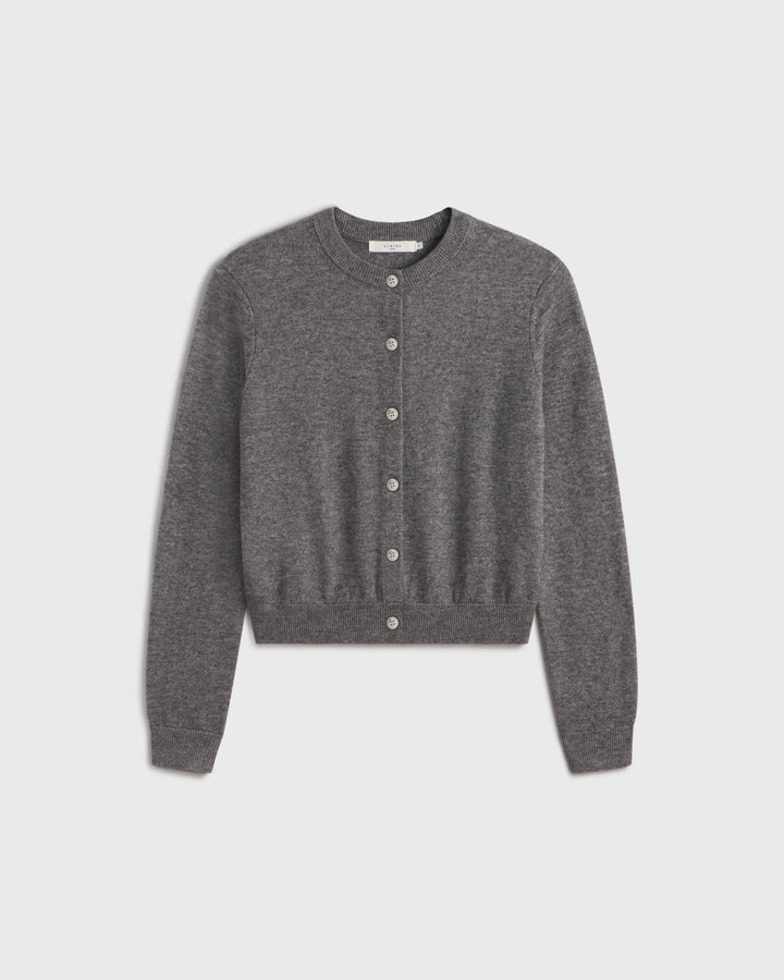 Classic Crew Wool Cardigan - Grey