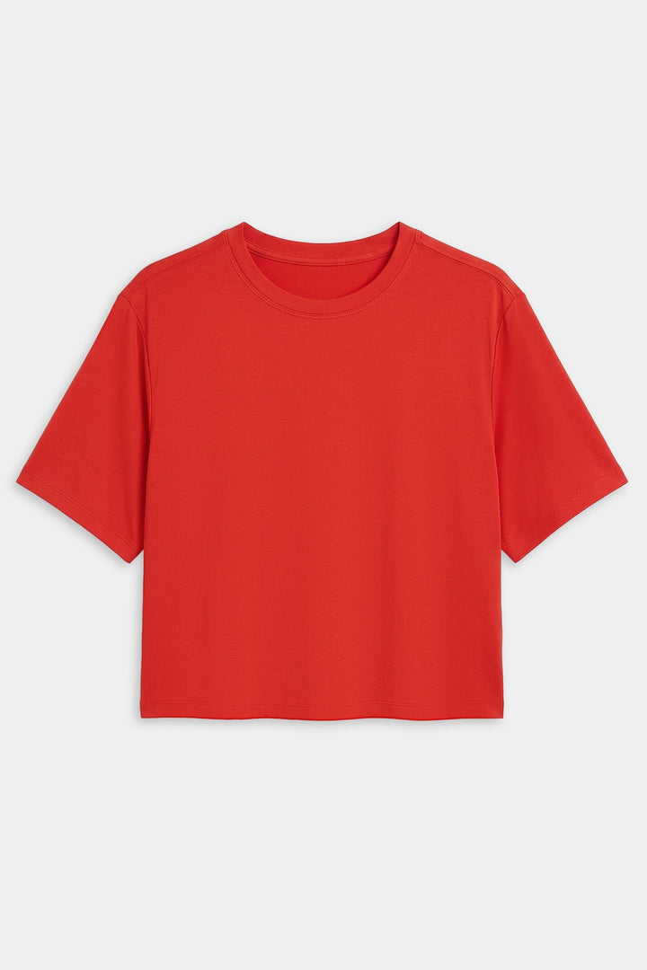 Djuna Oversized Jersey Tee - Lotus Red