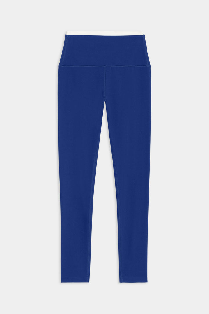 Dual High Waist Airweight 7/8 - Cobalt/White