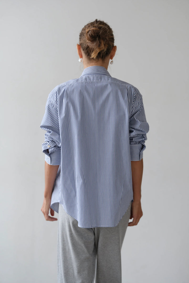 The Pop Shirt - Navy Stripe
