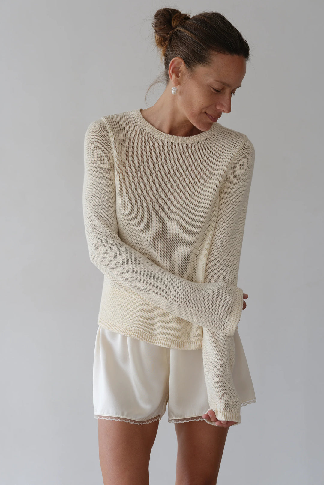 The Knit Long Sleeve - Cream