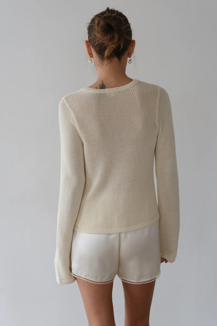 The Knit Long Sleeve - Cream