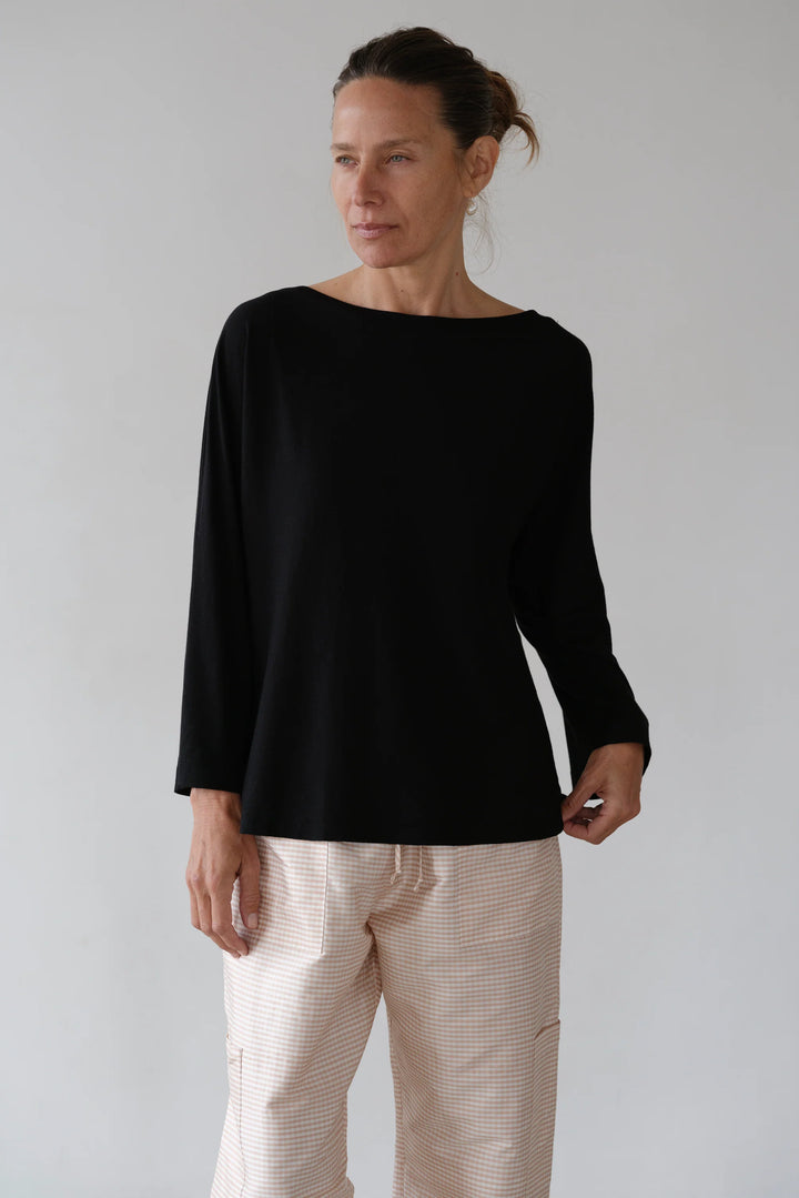The Jersey Relaxed Boatneck - Jet