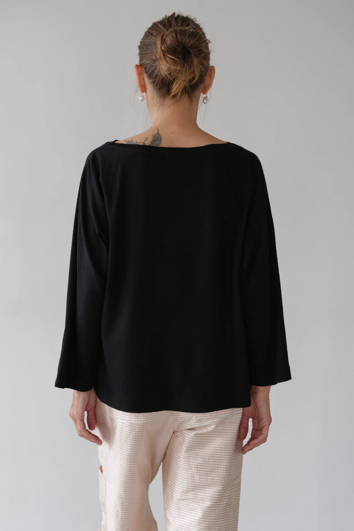 The Jersey Relaxed Boatneck - Jet