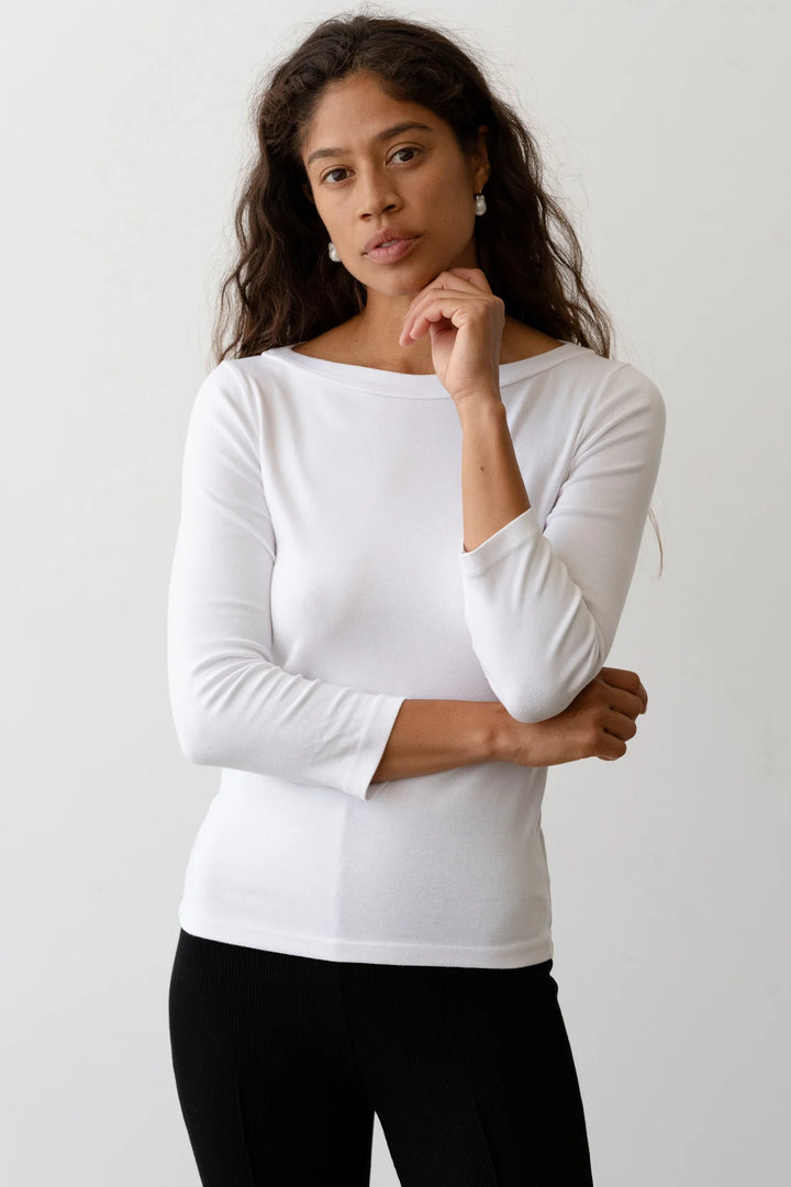 The Jersey Relaxed Boatneck - Powder