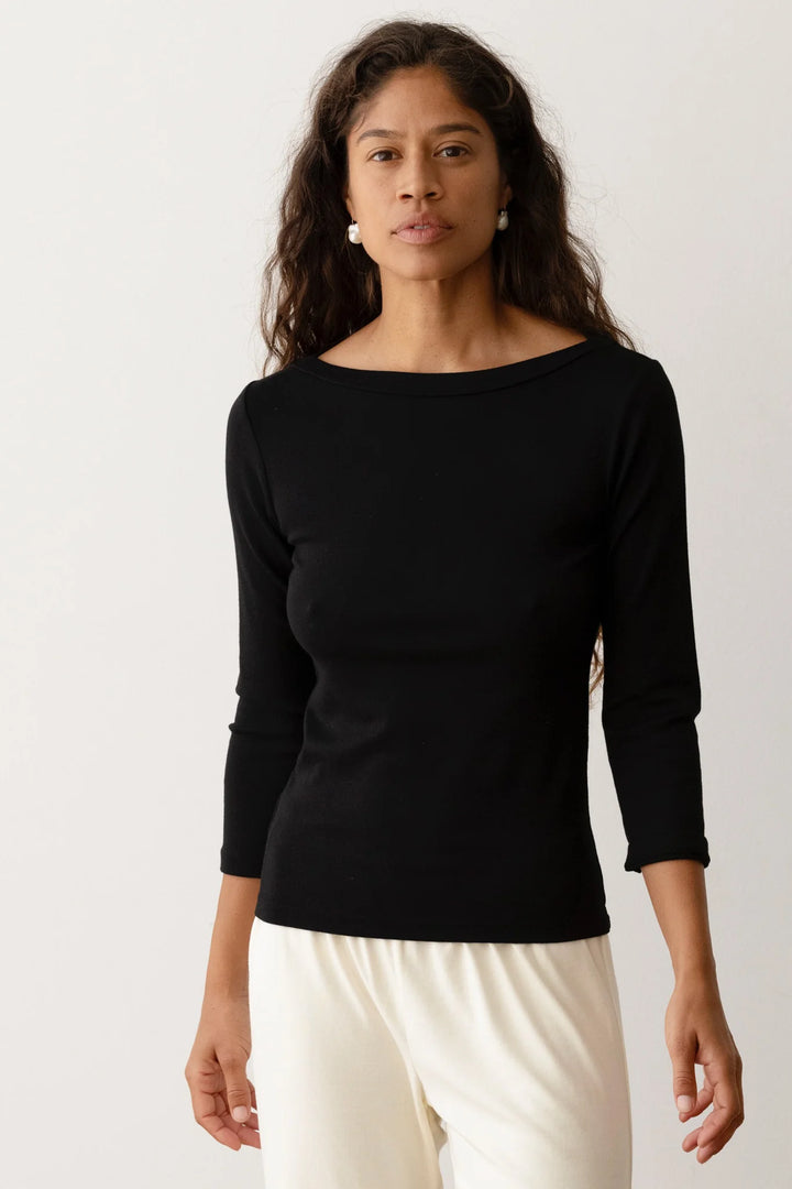 The Jersey Relaxed Boatneck - Jet