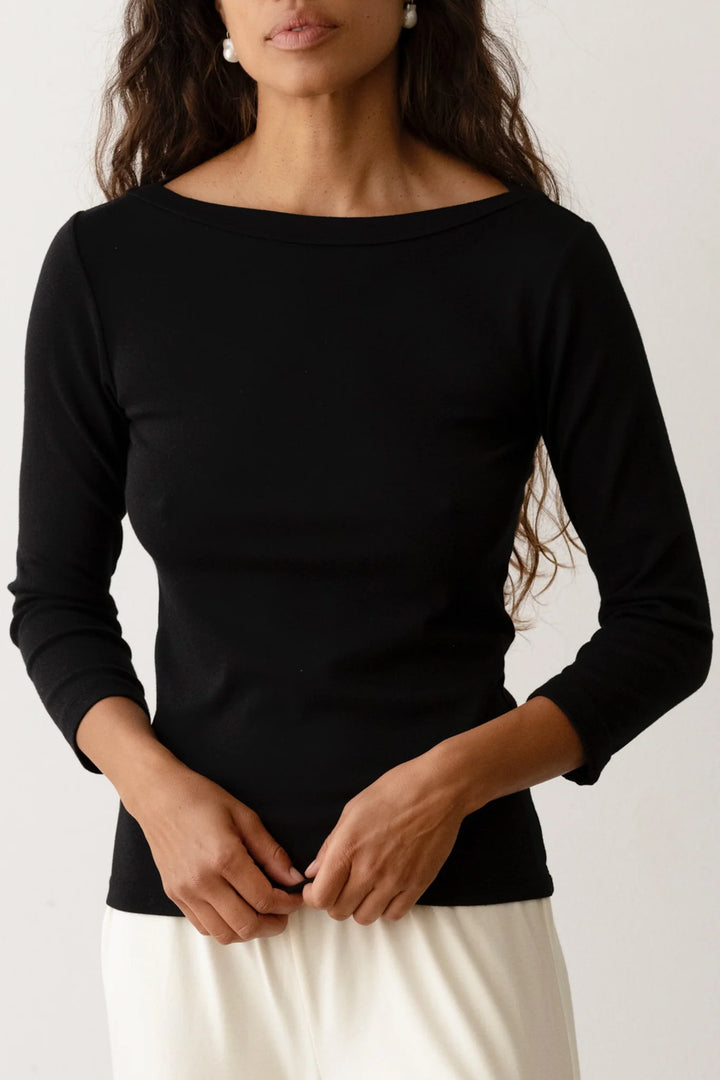 The Jersey Relaxed Boatneck - Jet